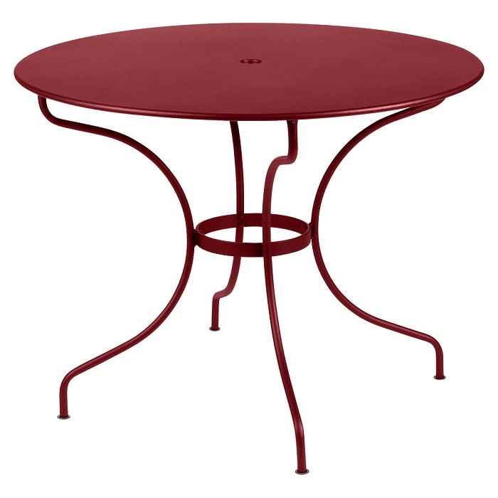 Table De Jardin 5 Personnes FERMOB Opéra + Ø 96 Cm - Piment 3 Table De Jardin 5 Personnes FERMOB Opéra + Ø 96 Cm - Piment