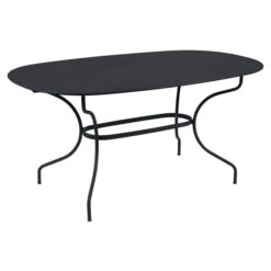 Table De Jardin Ovale 6 Personnes FERMOB Opéra + 160 X 90 Cm - Carbone