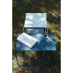 Lot De 3 Tables Basses Gigognes FERMOB Oulala - Bleu Acapulco / Menthe Glaciale / Gris Orage -Fatboy Boutique oulala bouquet retro gordes bcj23 sebastien erome min