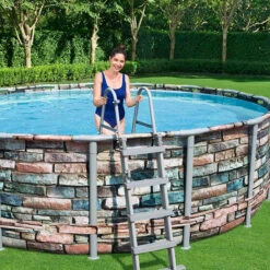 Piscine Tubulaire Bestway Power Steel Stone Ronde 4,27 X 1,22 M -Fatboy Boutique piscine tubulaire bestway steel stone ronde 427 x 122 cm 4 1
