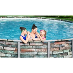 Piscine Tubulaire Bestway Power Steel Stone Ronde 4,27 X 1,22 M -Fatboy Boutique piscine tubulaire bestway steel stone ronde 427 x 122 cm 6 1