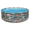 Piscine Tubulaire Bestway Power Steel Stone Ronde 4,27 X 1,22 M -Fatboy Boutique piscine tubulaire bestway steel stone ronde 427 x 122 cm 1