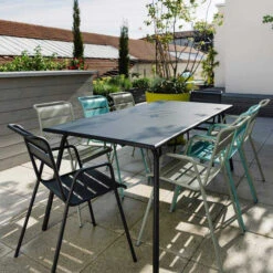 Table De Jardin 8 Personnes FERMOB Monceau 194 X 94 Cm - Carbone -Fatboy Boutique salon jardin fermob table cargo 194 cm carbone