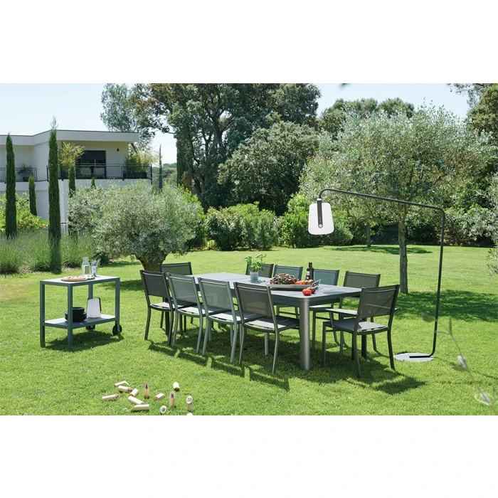 Table De Jardin 10 Personnes Avec 2 Rallonges FERMOB Oléron 155 / 255 X 100 Cm - Piment 11 Table De Jardin 10 Personnes Avec 2 Rallonges FERMOB Oléron 155 / 255 X 100 Cm - Piment – Image 9